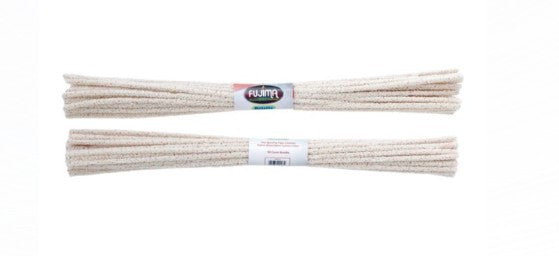 Fujima Extra Absorbent Cotton Filler Pipe Cleaners — 11.8" (30CT Packs / 24CT Display Box)