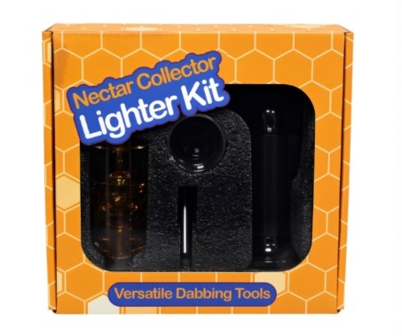 Oilseed Glass Amber Nectar Collector Lighter Kit — Versatile Dabbing Set (D034)