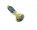 Glass Double Frit Lime Design Spoon Hand Pipe — 3" (SP20)
