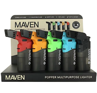 Maven Popper Multi-Purpose Pocket Lighter with Bottle Opener